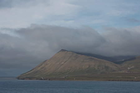 Beautiful nature and landscape near Longyearbyen, Spitsbergen  in Norway.の写真素材