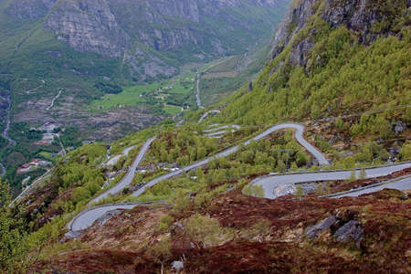 Sinuous roadの写真素材