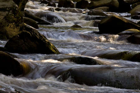 River with stones and chutes