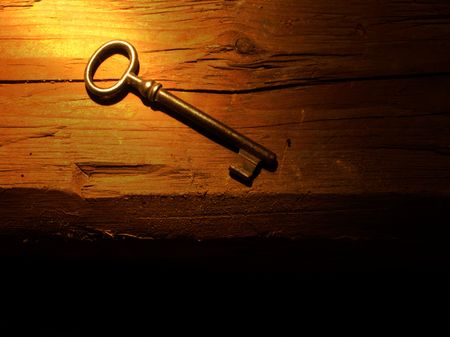 old door keyの写真素材