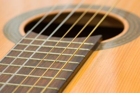 detail six string Spanish guitar