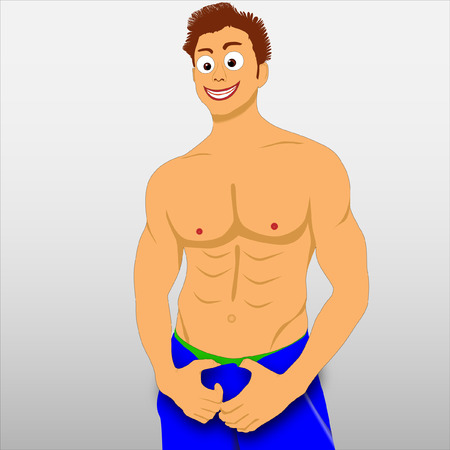 Muscle manのイラスト素材