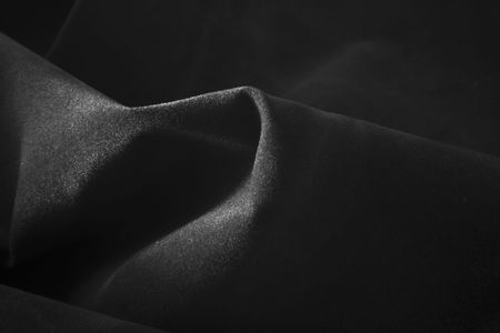 the smooth black satin fabricの写真素材