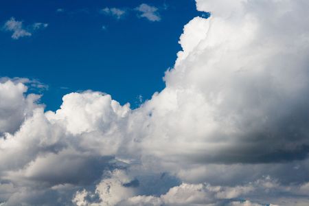 clouds on a blue sky