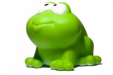 green toy frogの写真素材