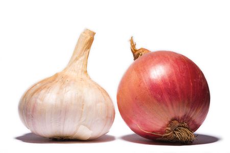 onion and garlicの写真素材