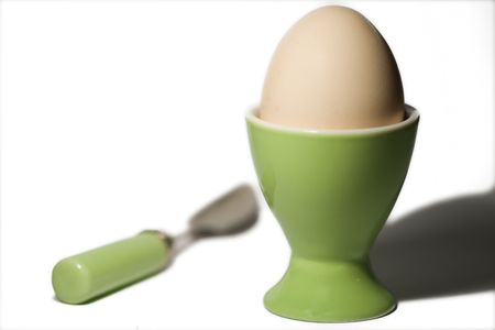 egg in eggcupの写真素材