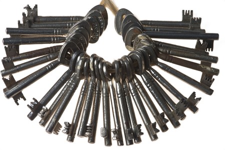 closeup of skeleton keys