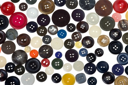 a lot of colored old buttons
