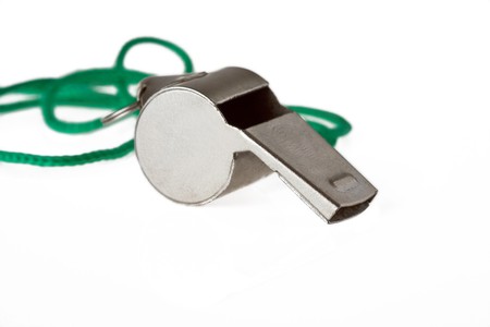 whistle isolated on white backgroundの写真素材