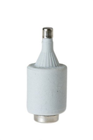 european old fuse isolated on white backgroundの写真素材