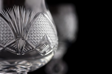 detail of crystal cut glassの写真素材
