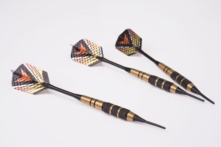 darts on a white backgroundの写真素材