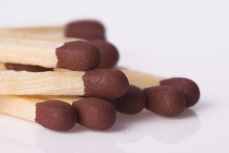 the matches on a white background