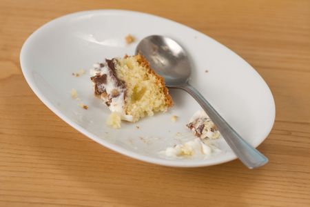 sweet pie on wooden tableの写真素材