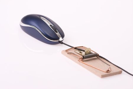 the computer mouse in mousetrapの写真素材