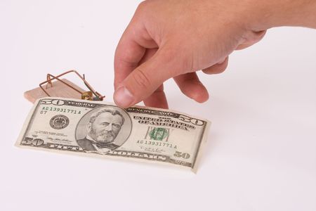 the money in a mousetrapの写真素材