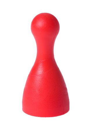 red pawn on white backgroundの写真素材