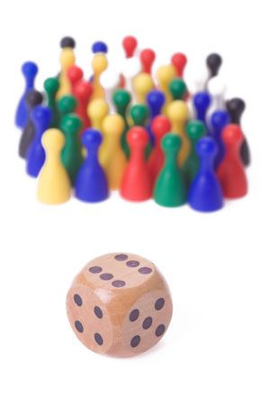 color pawn on white backgroundの写真素材