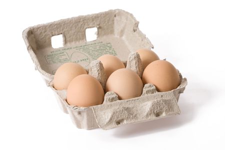 eggs in the paper egg carton