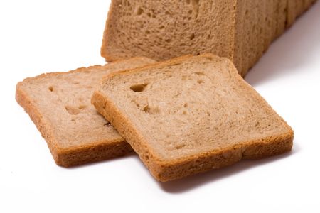 bread isolated on white backgroundの写真素材