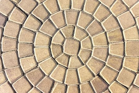 the closeup of stone sidewalkの写真素材