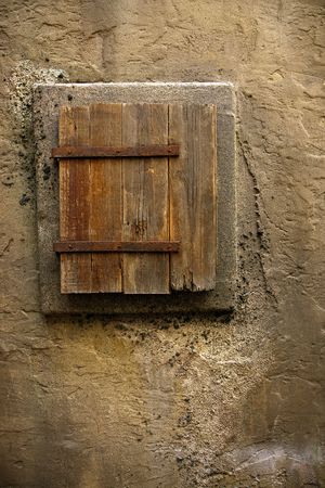 the old wood window shutterの写真素材