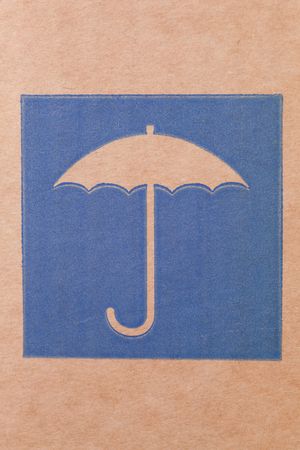 the safety symbols on cardboardの写真素材