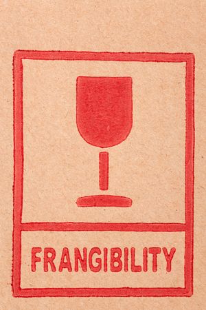 the safety symbols on cardboardの写真素材