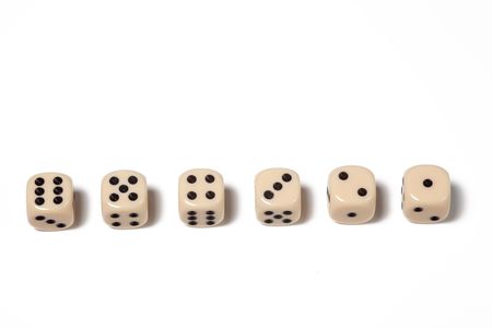 the dice isolated on white background