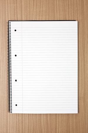 blank white notebook on tableの写真素材