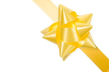 color bow gift on white backgroundの写真素材