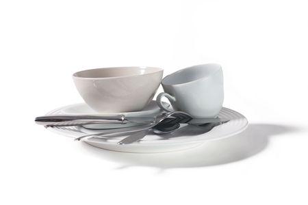 kitchenware isolated on white backgroundの写真素材