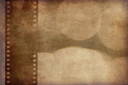 the grunge background with filmstripの写真素材