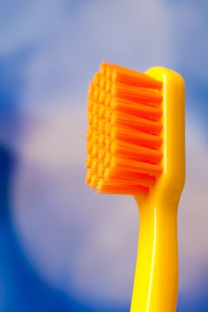 the photo shot of color toothbrushの写真素材