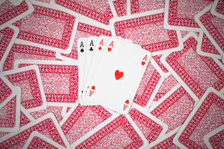 a lot of poker cardsのeditorial素材