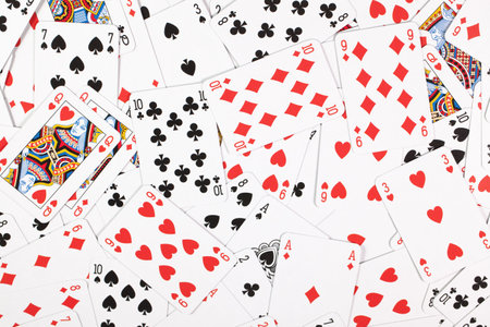 a lot of poker cardsのeditorial素材