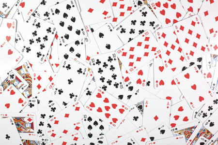 a lot of poker cardsのeditorial素材