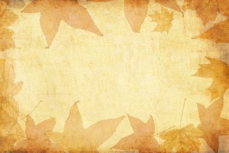 the vintage background with leavesの写真素材