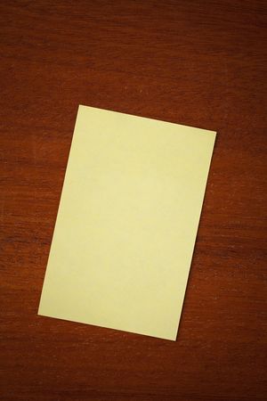the blank note paper on wooden backgroundの写真素材