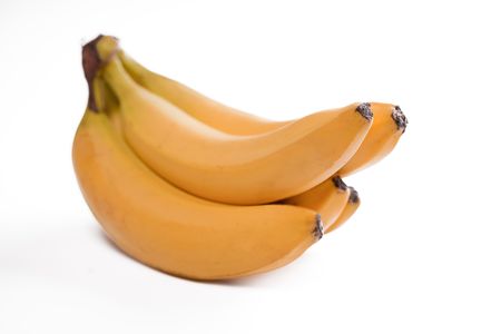 the photo shot of fresh bananas on white backgroundの写真素材