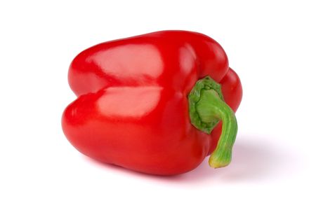 the photo shot of red pepper isolated on white backgroundの写真素材