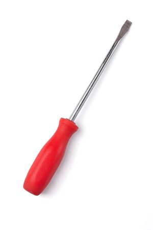 used screwdriver isolated on white backgroundの写真素材
