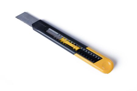 the paper knife on white background