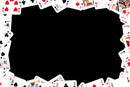 the gambling frame made from poker cardsのeditorial素材