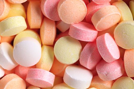 the photo shot of colorful candiesの写真素材