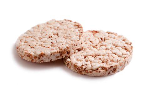  healthy puffed corn galettes on white background
の写真素材