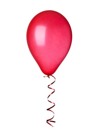 red ballon on white backgroundの写真素材