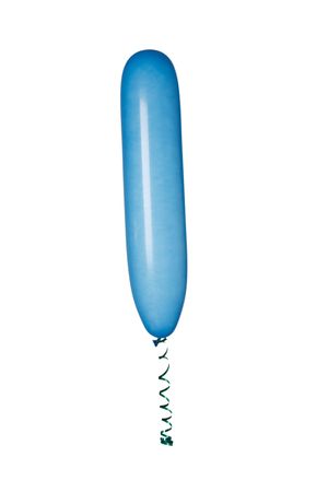 blue ballon on white backgroundの写真素材