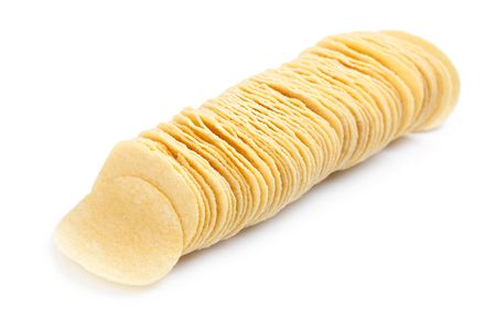 the photo shot of the potato chipsの写真素材